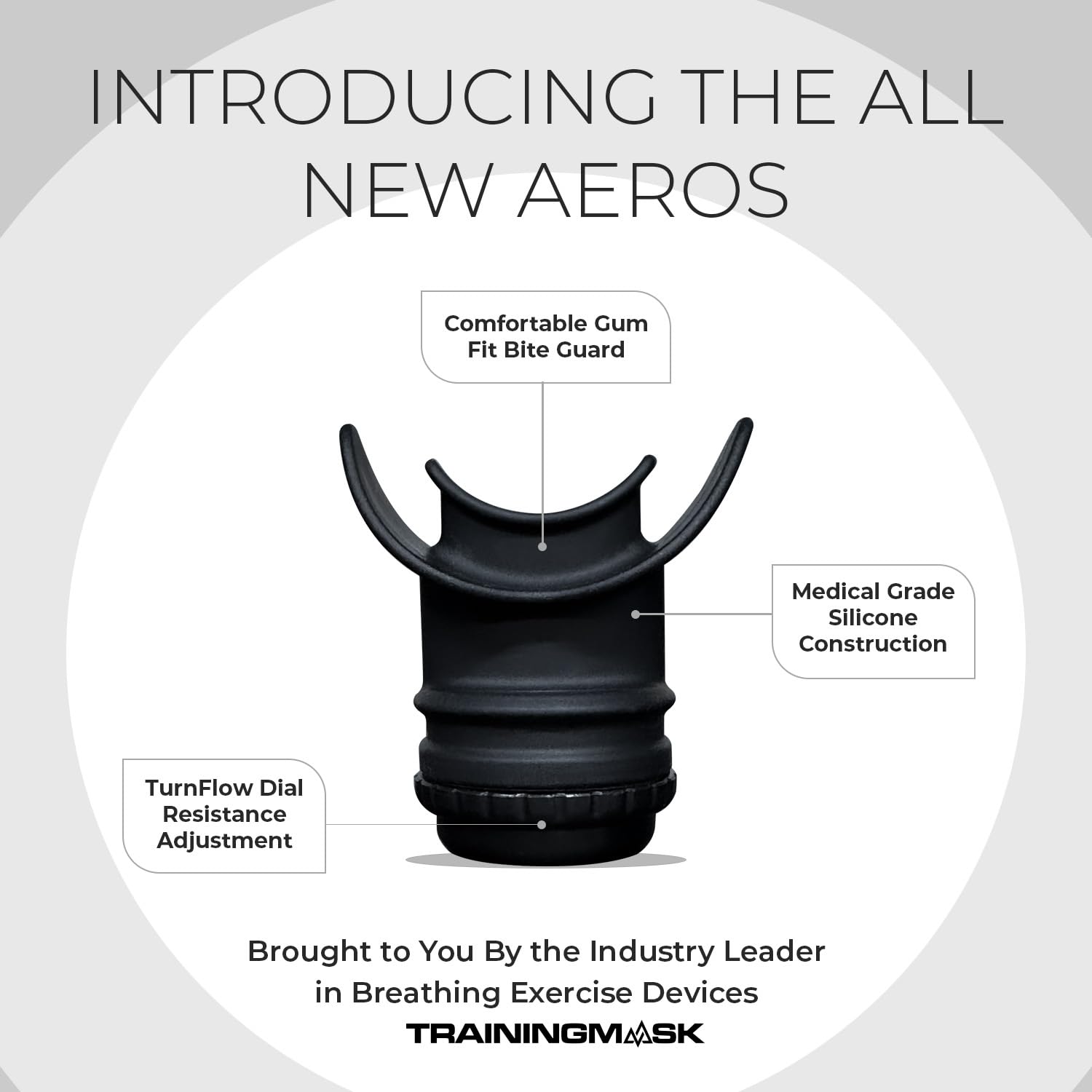 TRAININGMASK AEROSx Optimizador de rendimiento respiratorio y entrenador muscular pulmonar | Respiración diafragmática | Entrenador de altitud respiratorio inspiratorio y espiratorio Alternaitve