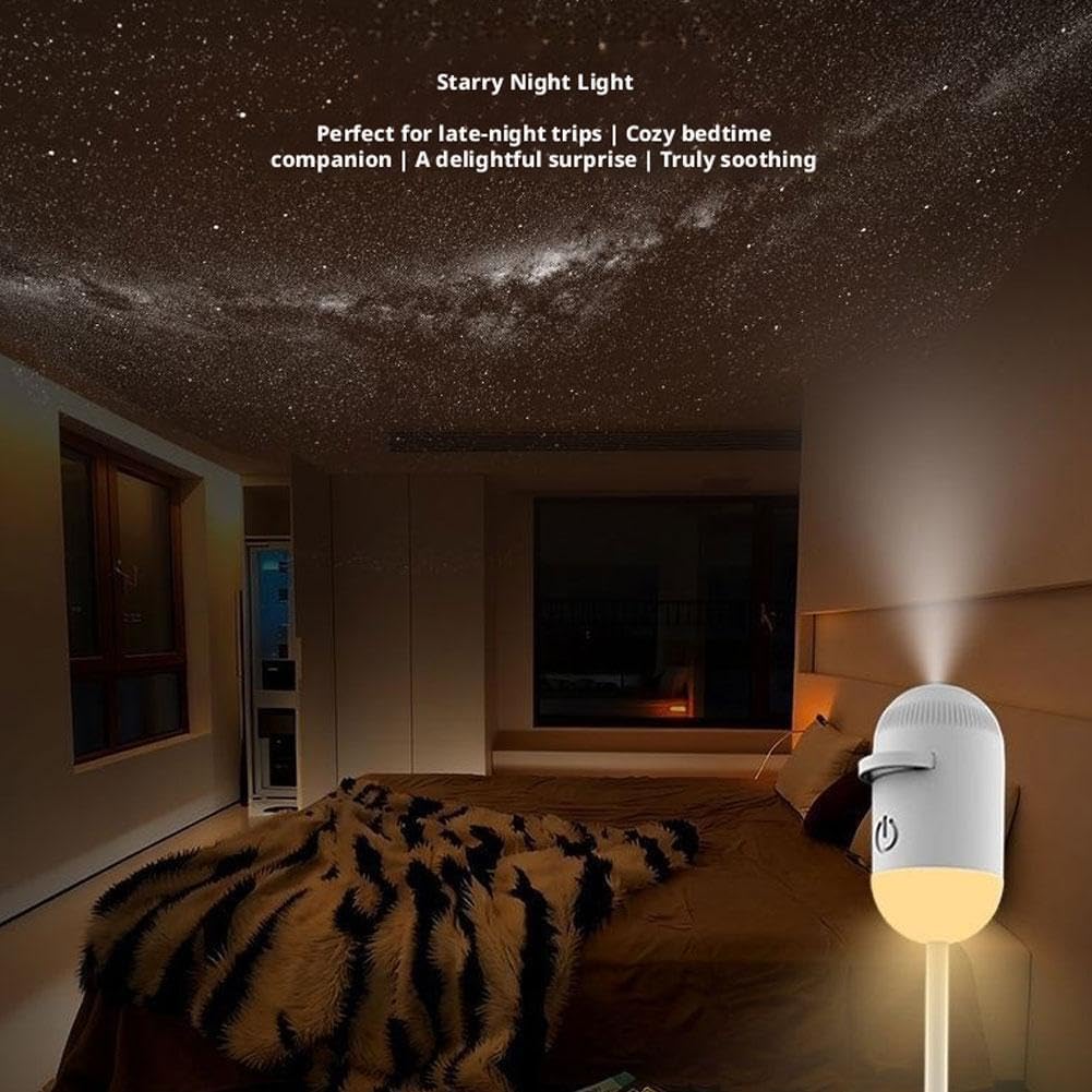 Proiettore Notturno Galassia 2 in 1, Proiettore USB per Cielo Stellato con luminosità regolabile, Portatile Plug-And-Play Hd Star Projector Proiettores(Con 24 Film)[Classe di efficienza energetica A]