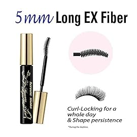 HEROINE MAKE by KISSME Smudge Proof Mascara Black, Volume and Length by Defining Fiber for Long and Curl Eye Makeup for Women, Tubing Mascara Made in Japan, Black, 3 EA