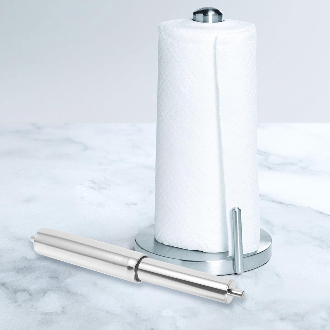 jojofuny Adjustable Toilet Roll Holder Insert, 11cm to 16.5cm Spring-Loaded Spindle - Image 4