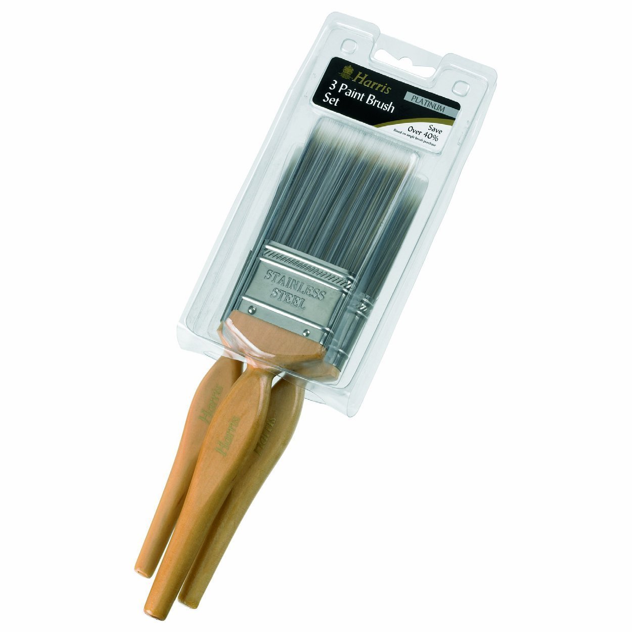 Harris Natural - Paint Brushes - Set Of 3 - 25Mm, 37Mm & 50Mm - Synthetic Bristles