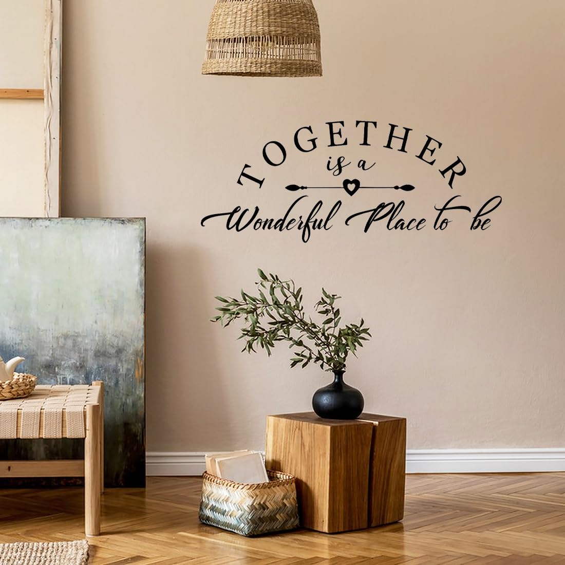 Living Room Wall Decal - the Best Place to Be is Together Family