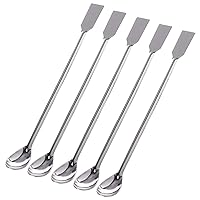 Vista 6 de 15Pcs Stainless Steel Lab Spatula Micro Scoop Reagent Laboratory Mixing Spatula 22cm Long Sampling Spoon