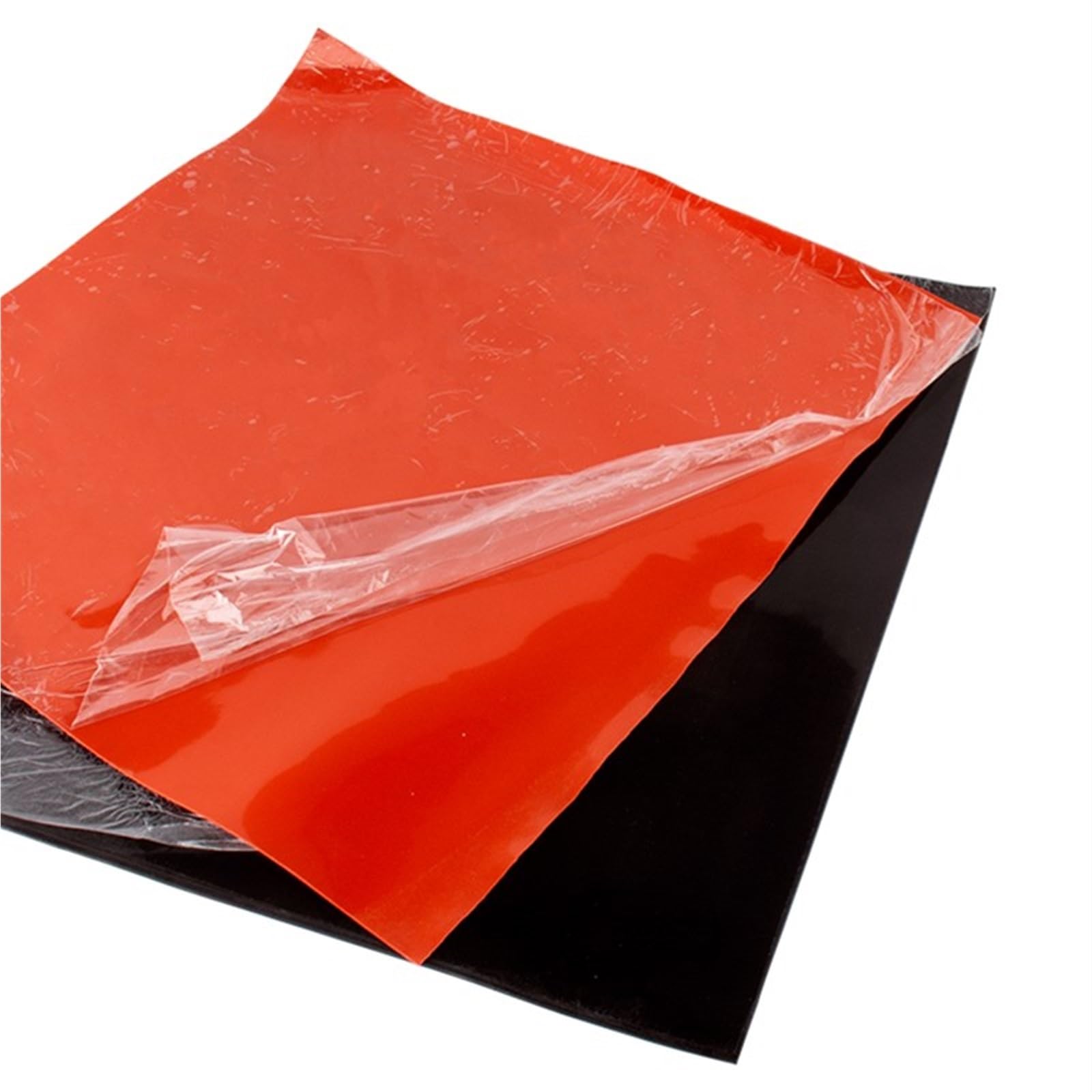 Hoja de caucho de silicona de 250X250 mm - Película de junta de alta temperatura for proyectos de bricolaje, 1 pieza(Red,1.5mm)