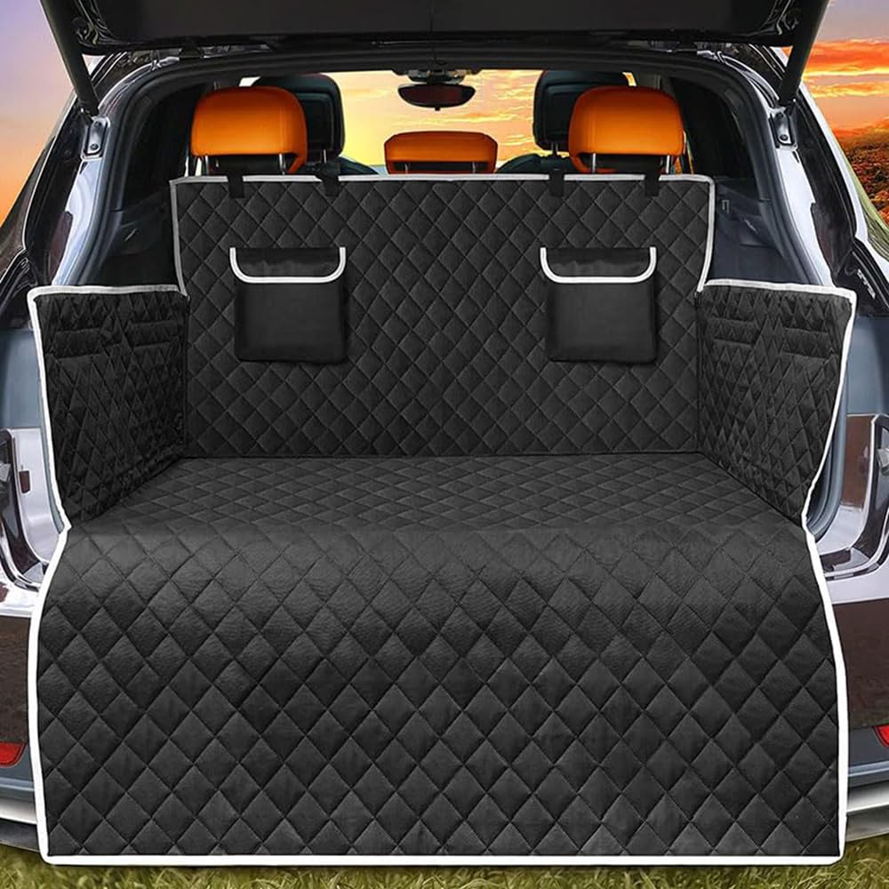 Funda Coche Perro Asiento, para Ford Kuga 2020-2024 Antideslizante Impermeable Auto Maletero Manta Perros con protección Lateral