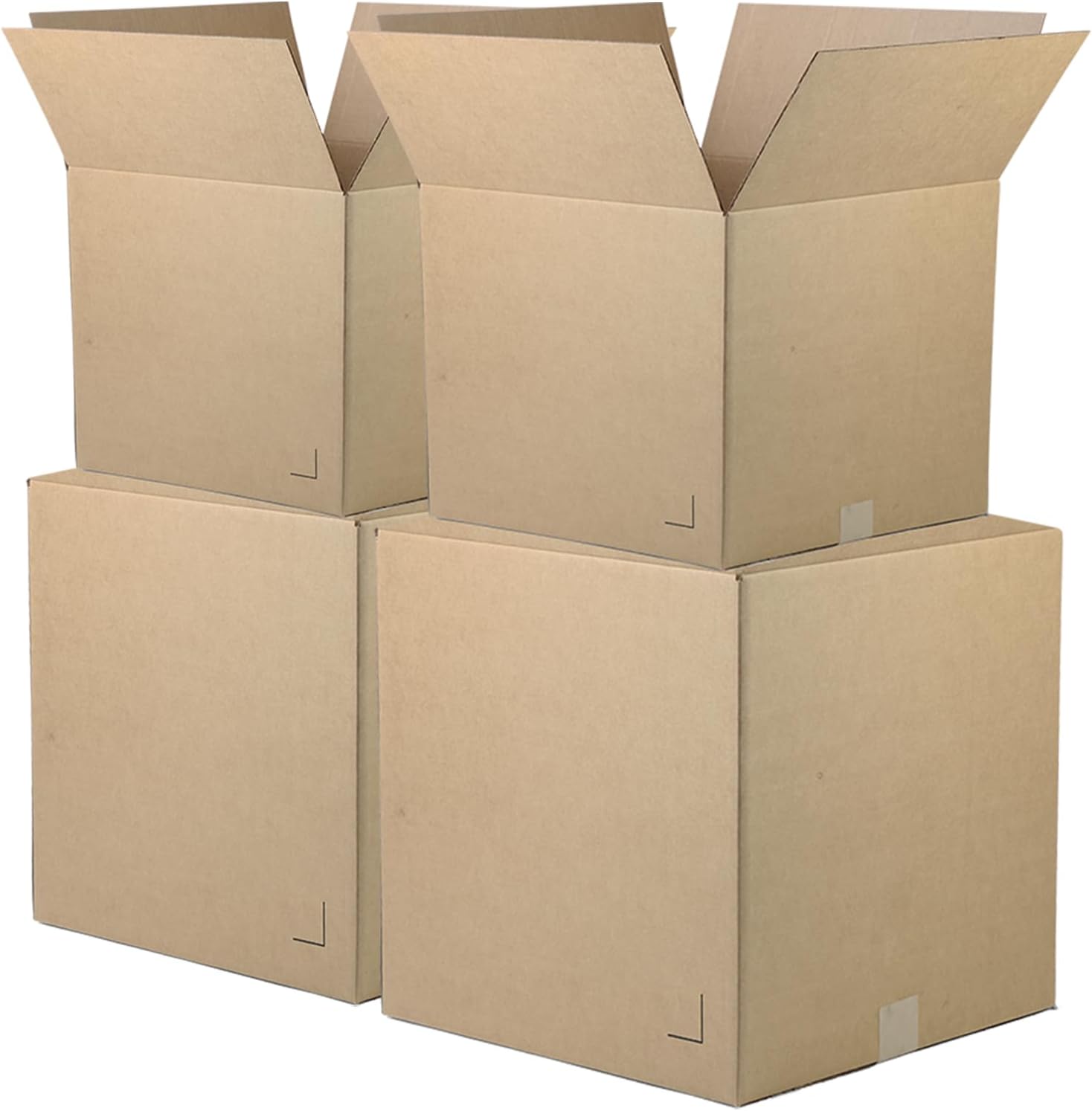 The Boxery Moving Boxes 10-Pack Larger | 20x20x20 inch Brown/Kraft Corrugated Cardboard Packing, Moving & Storage for Business/Home – Durable - Eco-Friendly, Recyclable - Made in the USA