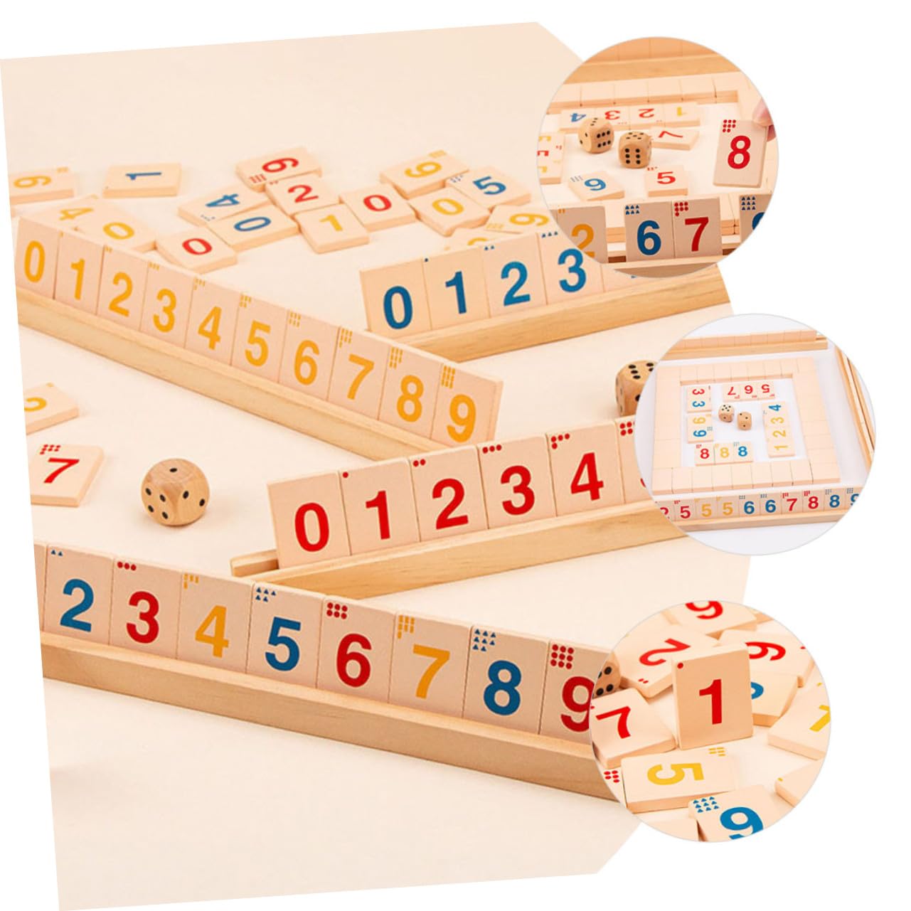 TOYANDONA Jeu de Société en Bois Fermez la Boîte Jeu de Dés Interactif et Divertissant pour Soirées en Famille ou Entre Amis Bar Club