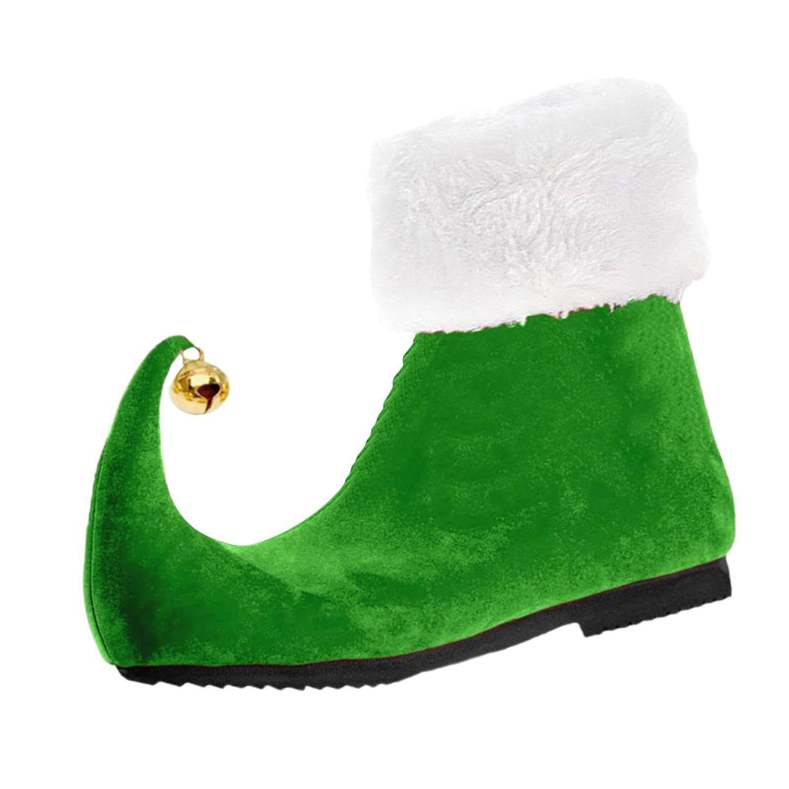 UxicRuya Elf Shoes, Charming Velvet Boots for Adults, Clown Shoes with Christmas Bell Elf Clothing Accessory for Christmas,Party Items, 41 — image 1