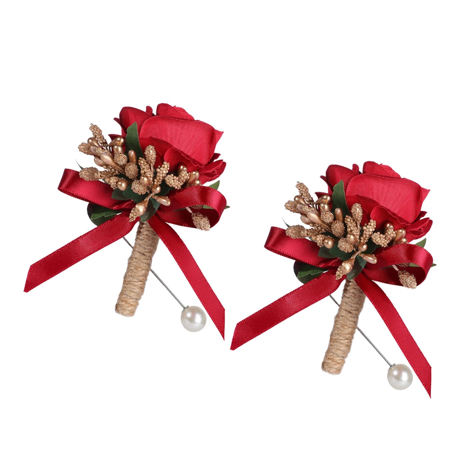 Piceioep Corsage Boutonnieres Artificial Flowers for Bridal Parties and Ceremonies Wedding Boutonnieres
