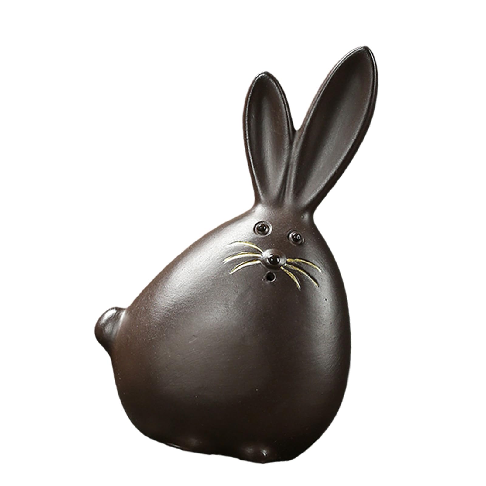 Kaeltsyn Delicate Rabbits Teas Pet From Grape Clay Artistic Decors Piece Ornament for Teas Lover Collection Lucky Rabbits