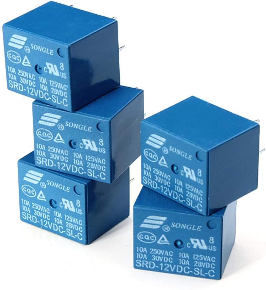 5 Pieces Songle Power 12 VDC Household Appliance Relay SRD-12VDC-SL-C SRD12VDCSLC PCB 5 Pin
