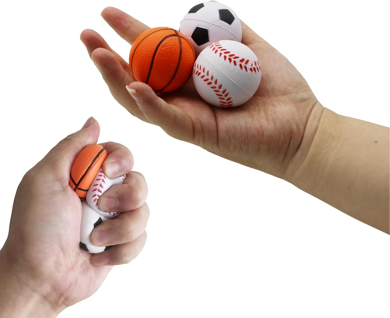 Urspasol 40 PCS Mini Soccer Stress Balls Bulk 1.6 inch Foam Soccer Squeeze Balls Small Mini Sports Themed Balls Soccer Party Favors for Kids Stress Relief for School Carnival Reward