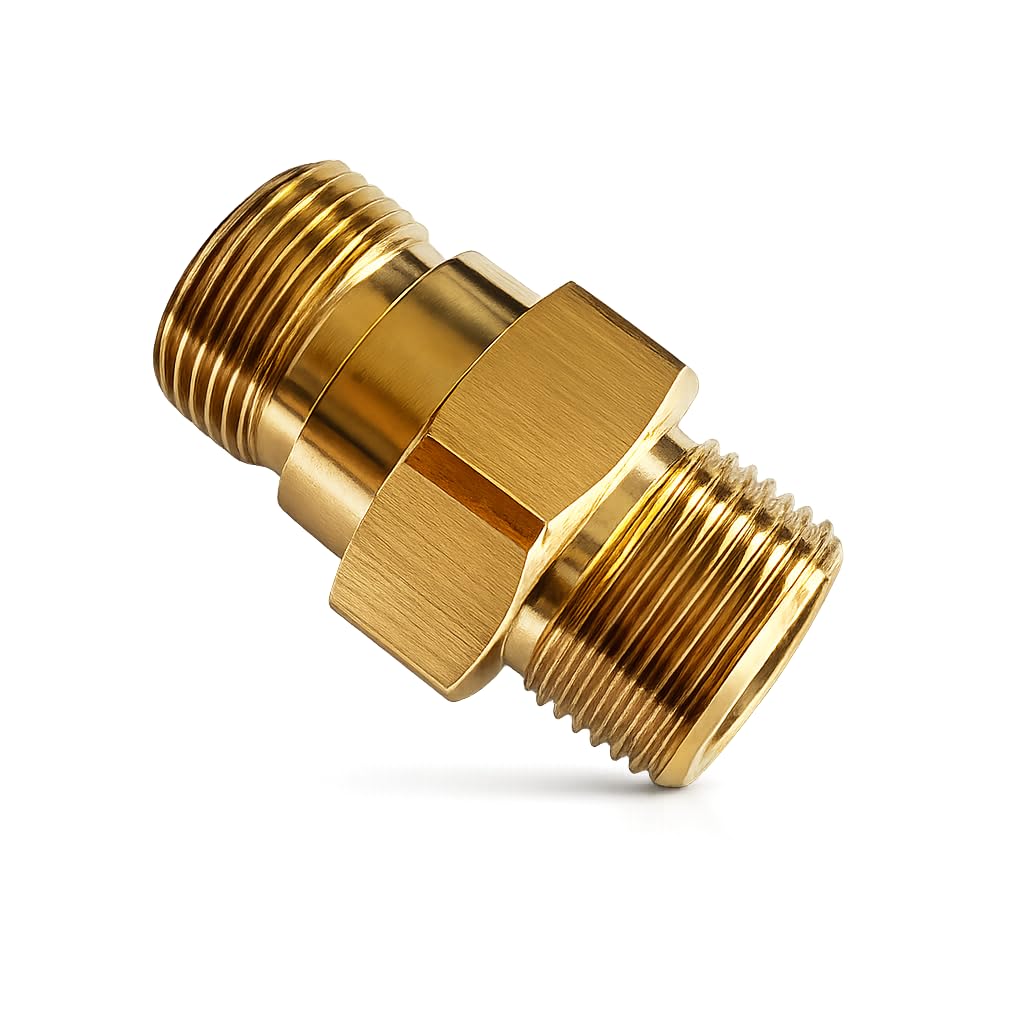 M&M Smartek Schlauchverbinder Connector TR22 AG auf M22 AG für kompatibel zu Kärcher HD HDS & Kränzle Hochdruckreiniger bis 275bar / 100°C