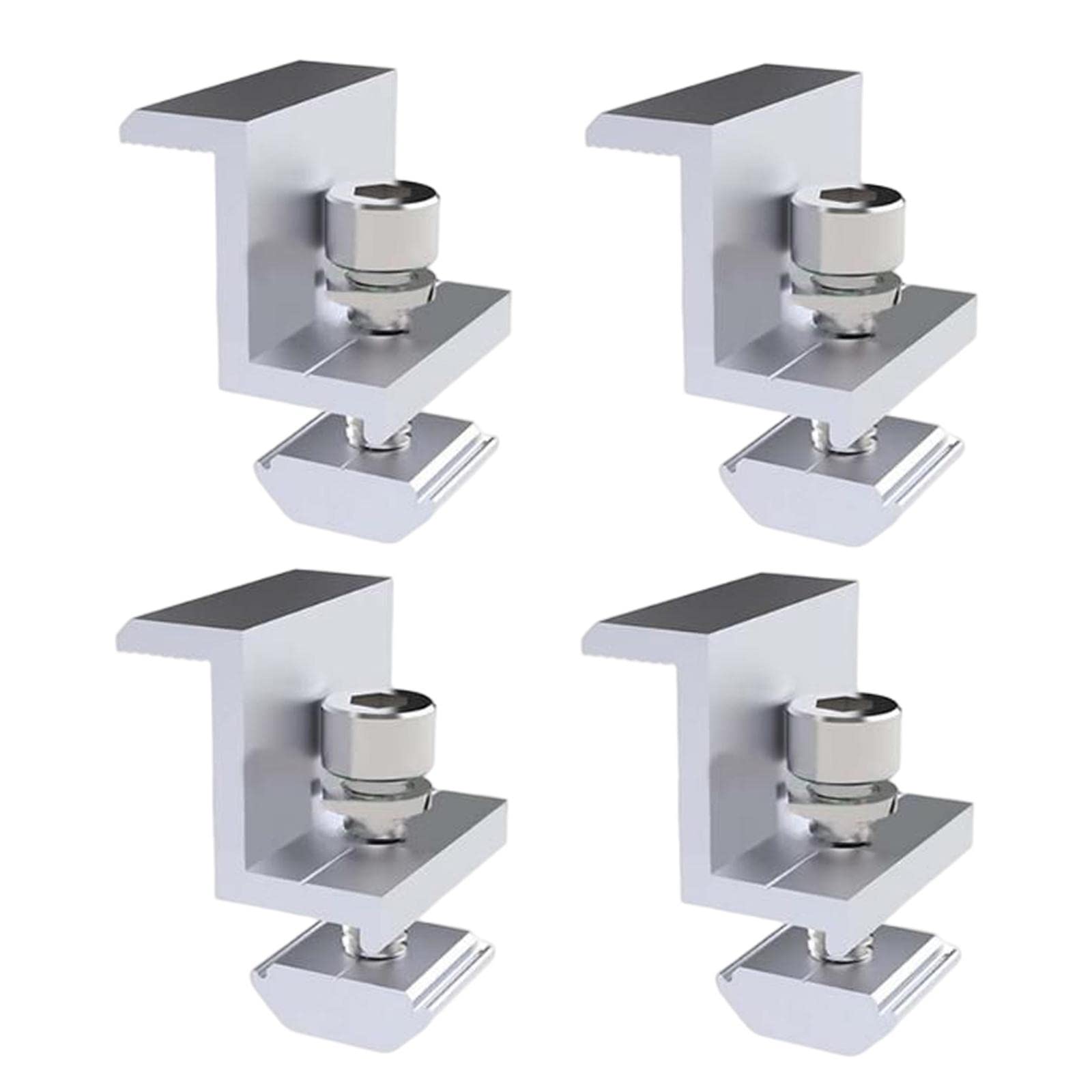 ujeavette 4x solar panel mounting brackets adjustable end clamp fit 35mm framed panel