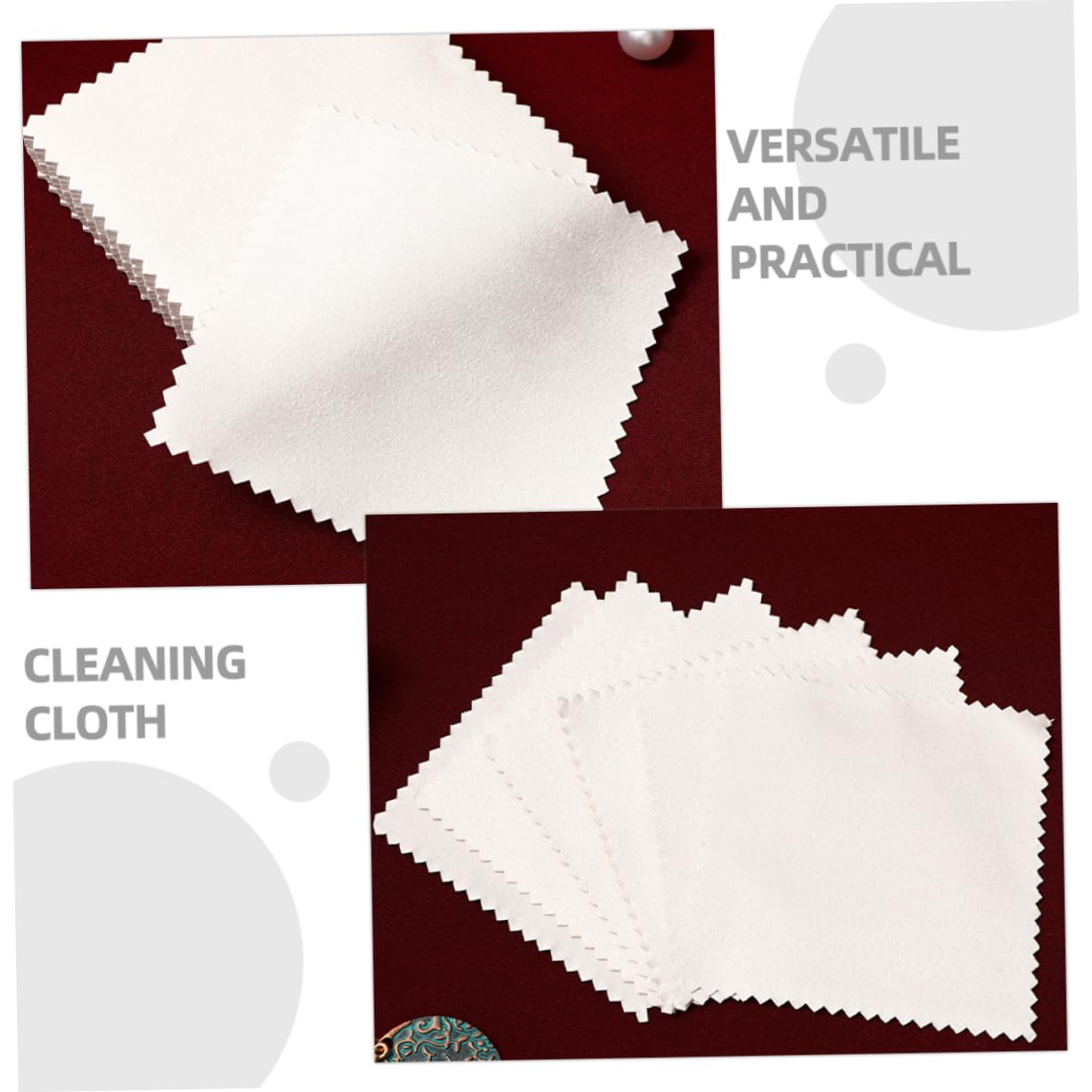 CALLARON Pezza per Pulire Panno Pulizia Jade Panno Pulizia Portatile Prodotti per La Pulizia Detergente per Tessuti per Gioielli Gel Panno per La Pulizia delle Lenti Grey