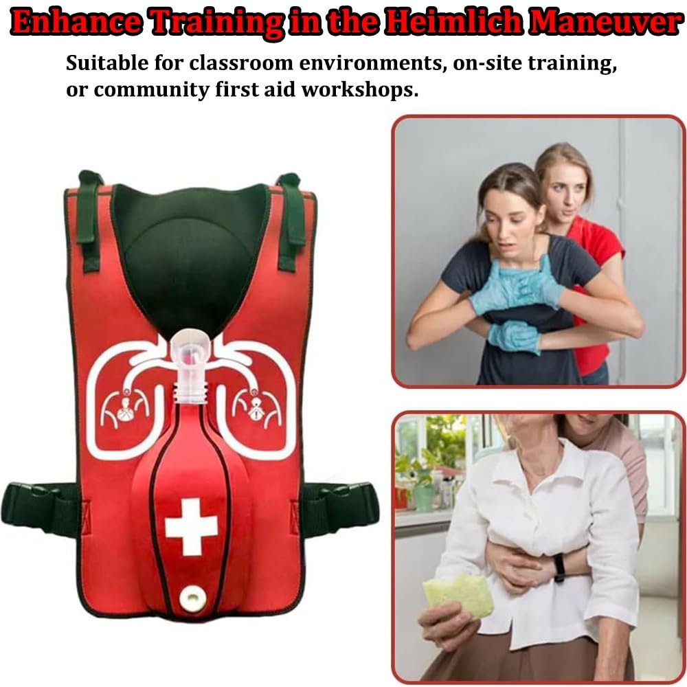 WYWY Chaleco de Entrenamiento antiasfixia Heimlich| Dispositivo para Practicar la Maniobra de Heimlich con Palmadas en la Espalda para Estudiantes de Enfermería