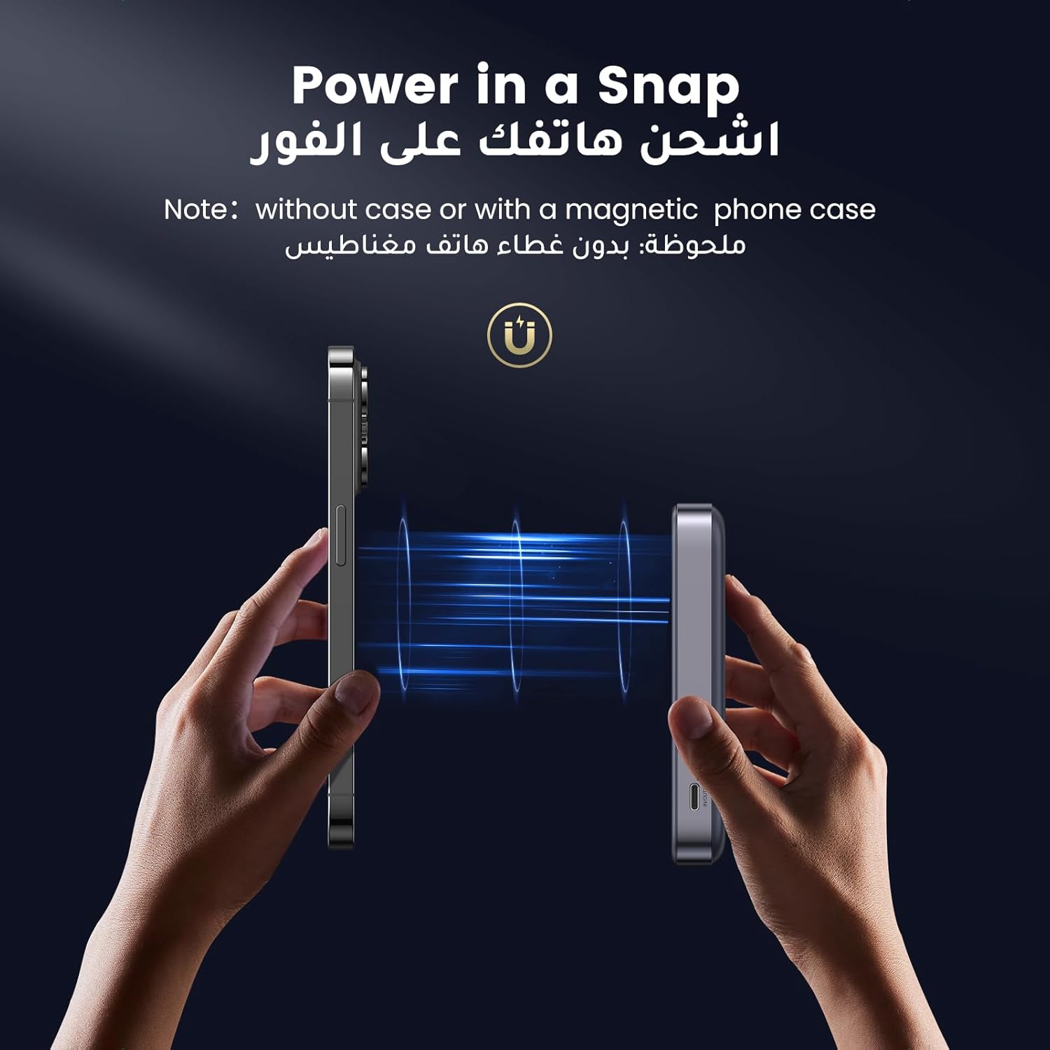 UGREEN Wireless Magnetic External Battery 10000mAh USB C USB A Fast Charge PD QC 3.0 20W Power Bank Induction Qi 15W Max Compatible with iPhone 15 Plus Pro Max iPhone 14 13 12 Pro Max MagSafe