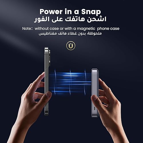 Miniatura 6 de UGREEN Batería externa magnética inalámbrica de 10000 mAh USB C USB A carga rápida PD QC 3.0 20W Power Bank Induction Qi 15W Max compatible con