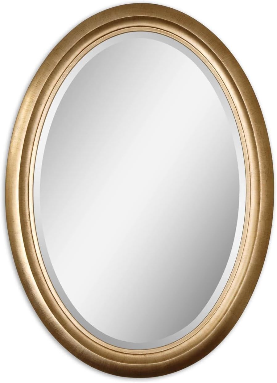 Oval Gold Wall Mirror Home & Kitchen