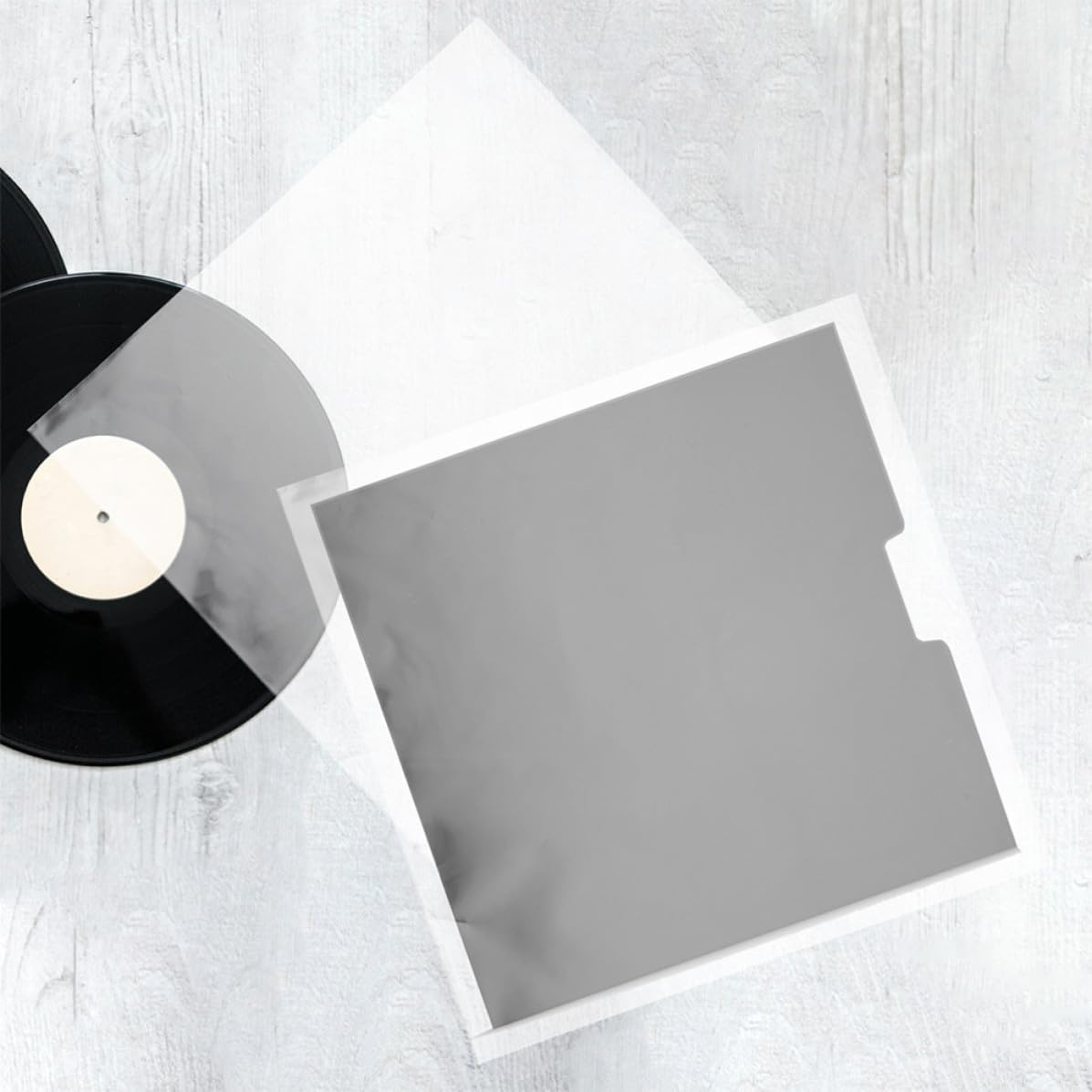Vinyl Record Plastic Outer Cover 25pcs Protective Sleeve | Self Adhesive Design, Snug Fit for Vinyl Records, Visibility for Album Storage and Handling
