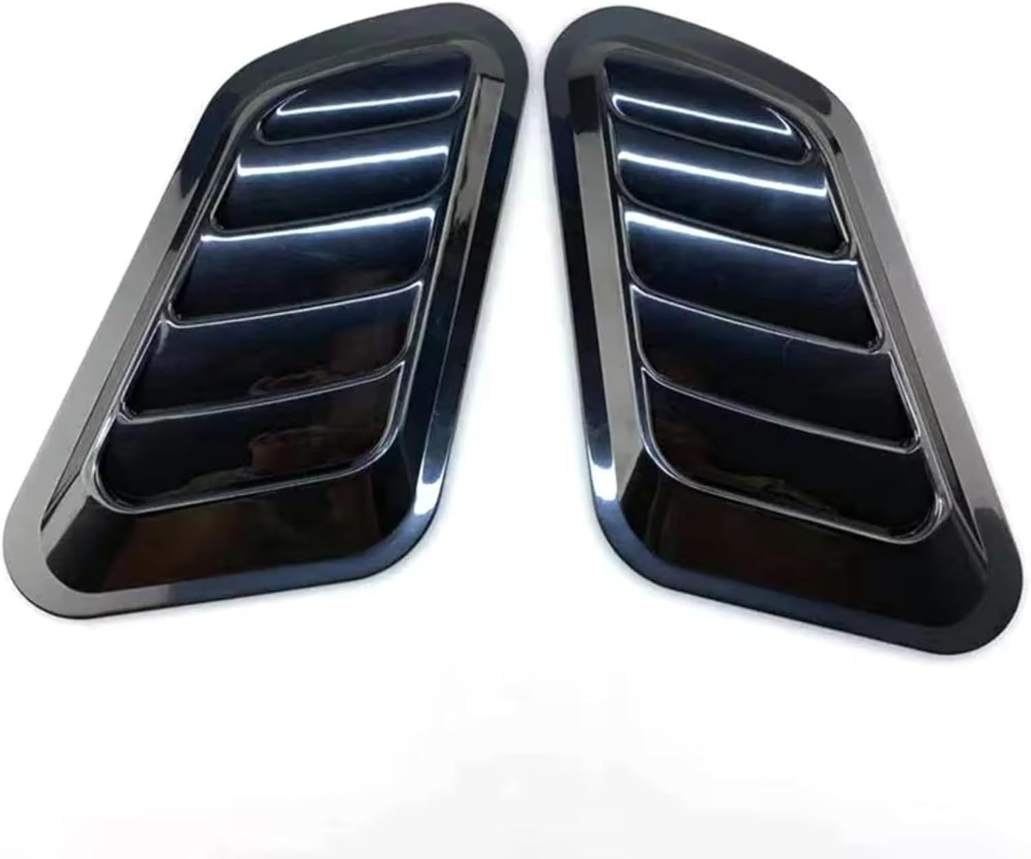 Hood Scoops 2PCS Universal Car Tuning Hood Multiple Colo Air Flow Intake Decoration Scoop Bonnet Vent Cover Stickers Styling(Blue)
