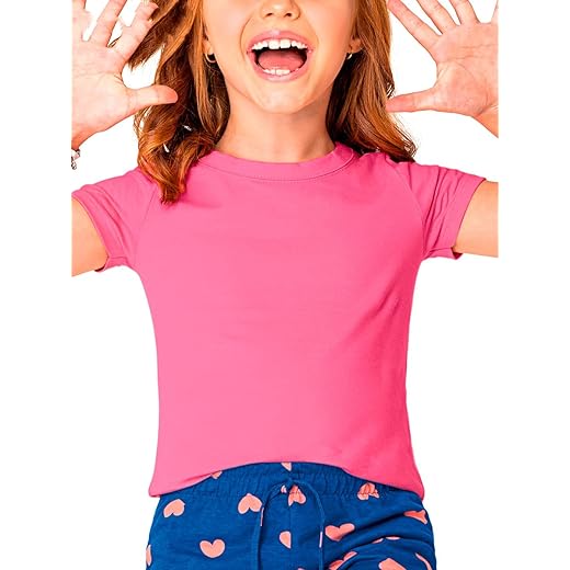 Blusa Infantil Menina Decote Redondo Em Algodão Malwee Kids Rosa Escuro - 8