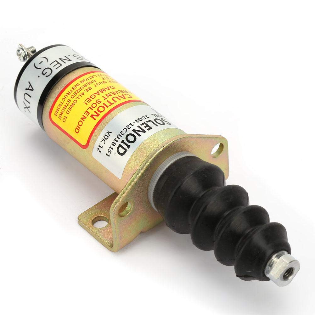 Solenoide de apagado, carcasa de acero de 12 V Motor, kit de reemplazo de solenoide de apagado y parada 1504-12C2U1B1S1