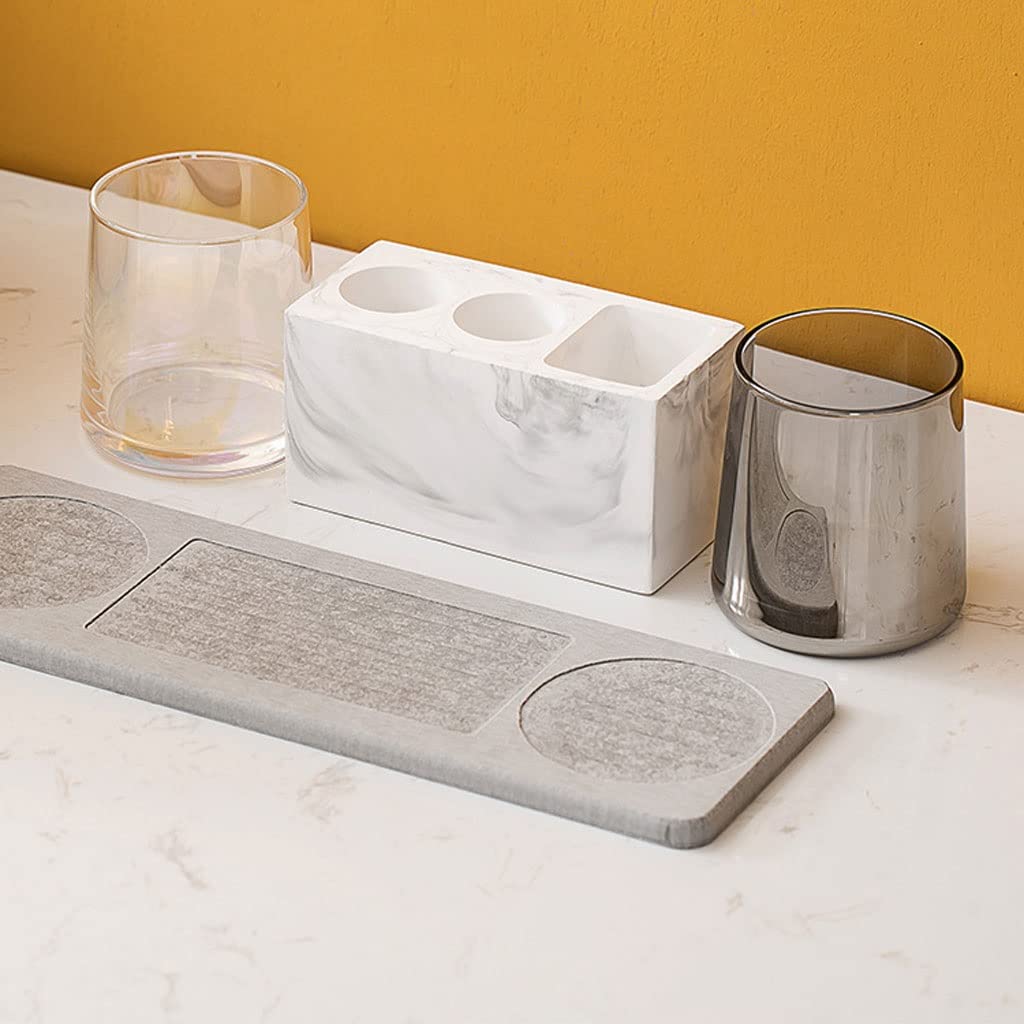 Estante para Cepillos de Dientes Porta di spazzolino da Denti da Denti da Bagno for Bagno Porta di spazzolino Multifunzione con Tre lavandini for la conservazione del dentifricio(C)