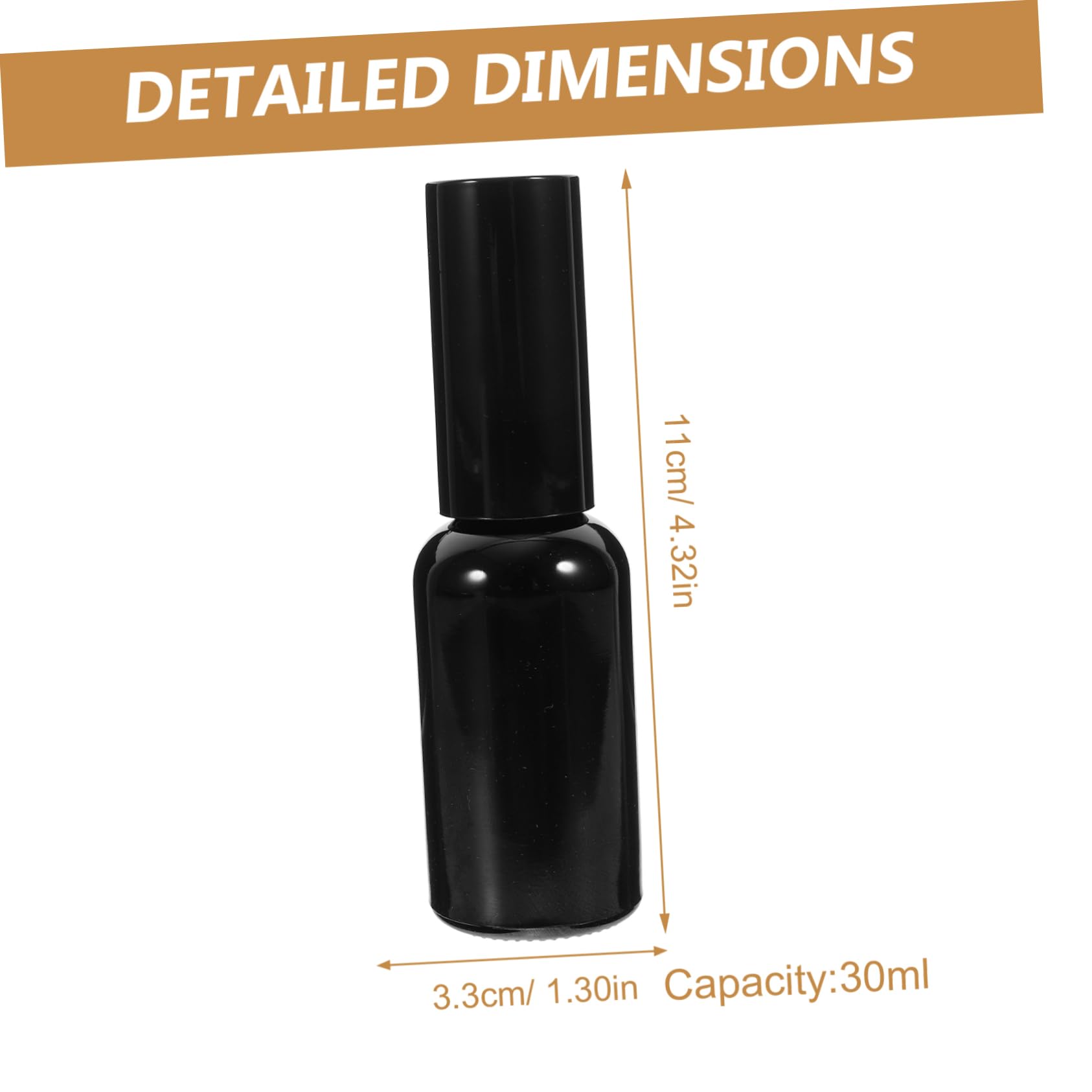 FRCOLOR Nachfüllbare Parfüm Sprühflasche 30ml aus Glas, Schwarz, 12 Stück | Airtightes Design, Einfache Dosierung, für Kosmetik und Öl, Kompakte Ausführung