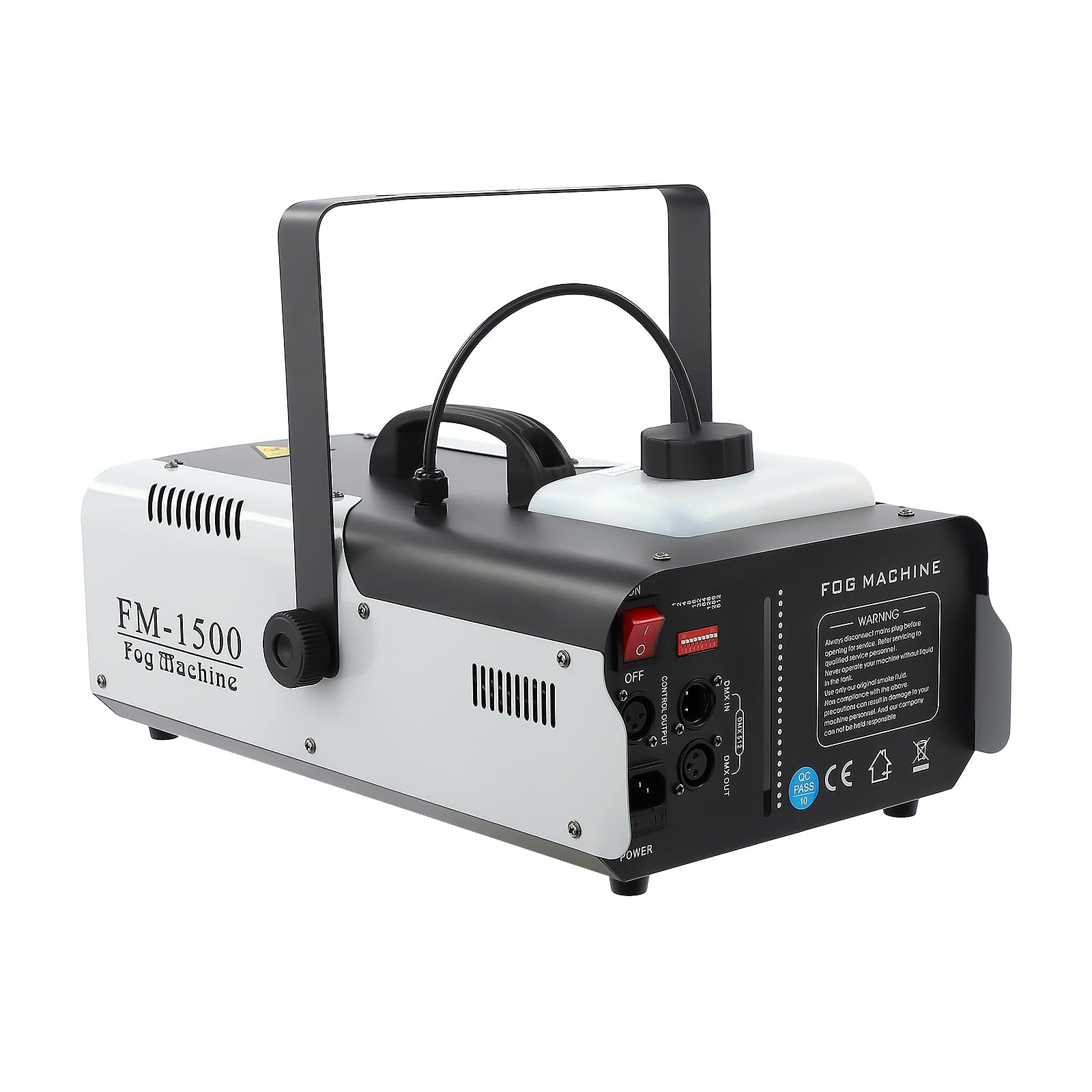 1500W Nebelmaschine - Rauchmaschine mit Fernbedienung, 9 LED-Leuchten, 2.5L Tank, DMX512 Steuerung, Fog Machine für Bühne, Theater, DJs, Partys, Hochzeiten & Bars