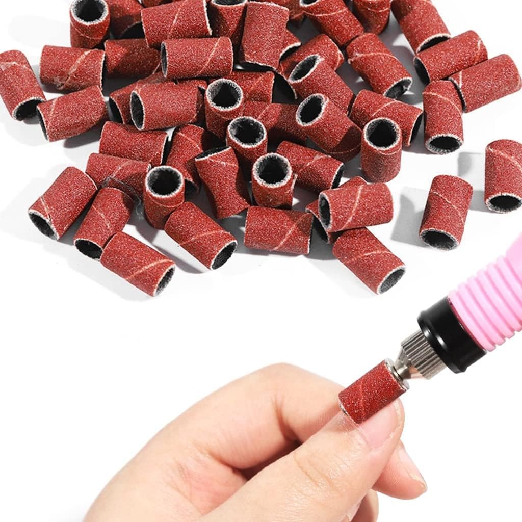 100pcs Sanding Bands For Nail Drill Grinding Sand For Electric Nail Art Manicure Grit File Sand Piece Set Nail File Gel Polish Remover Manicure Pedicure-image-9