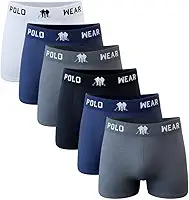 Kit C/6 Cuecas Boxer Polo Wear Microfibra Sortido