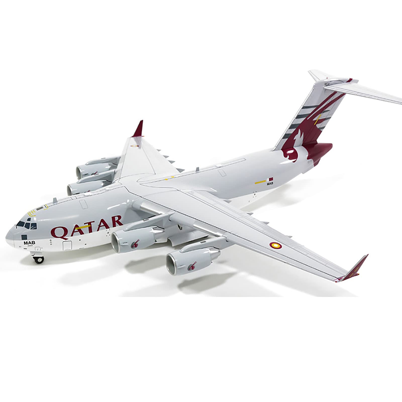 AZIZAT Qatar C-17 Model samolotu odrzutowego tryb 1/200 gotowy model samolotu samolot odlewany model samolotu do kolekcji festiwal prezent ozdoba