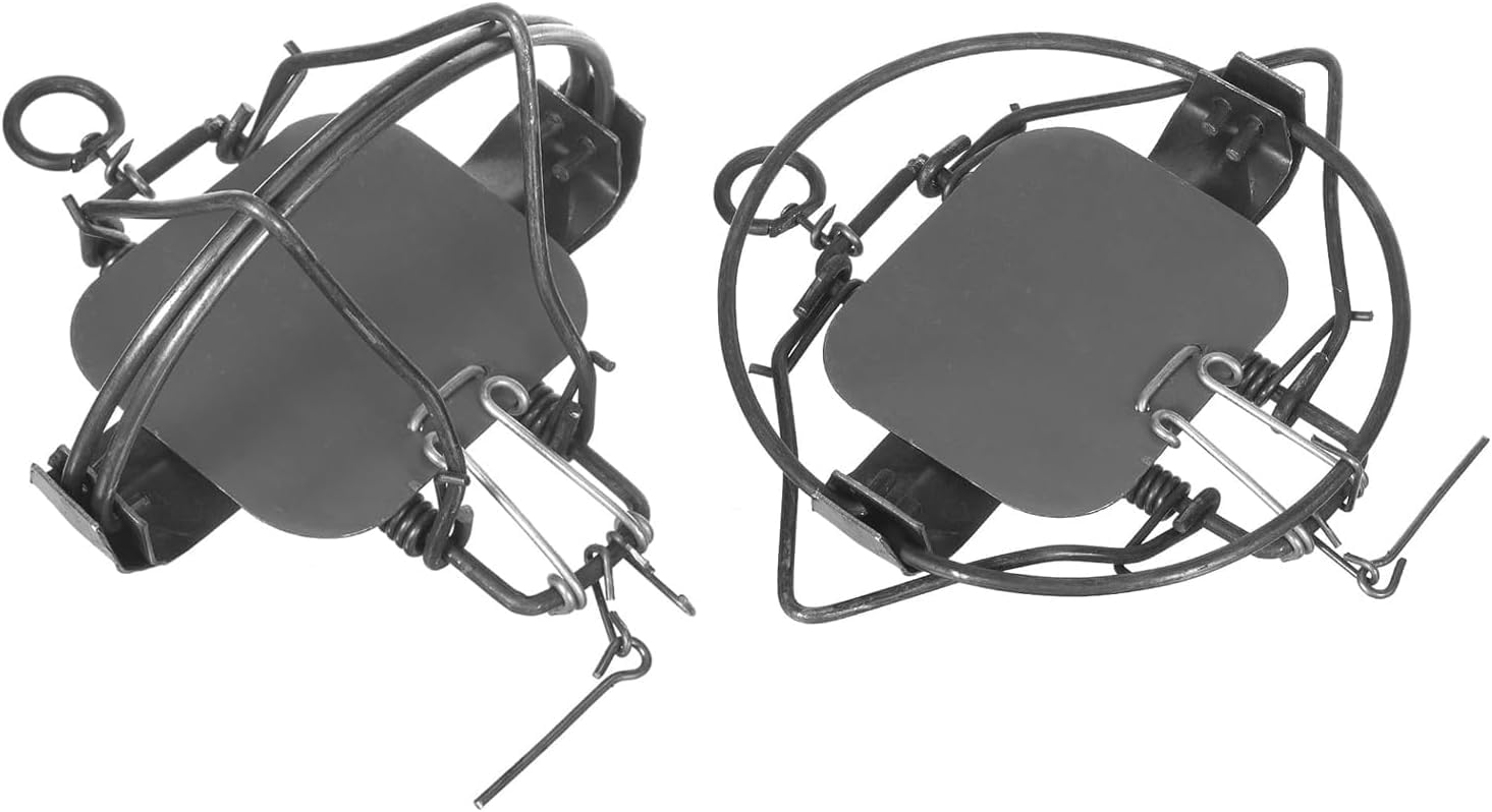 𝐀𝐧𝐢𝐦𝐚𝐥 𝐭𝐫𝐚𝐩 2 Packer Reusable Spring Traps Outdoor Traps are Responsive and efficientEasy to placeSuitable for a Variety of terrains Such as lawnsWoodsGardens (6in-2packer)