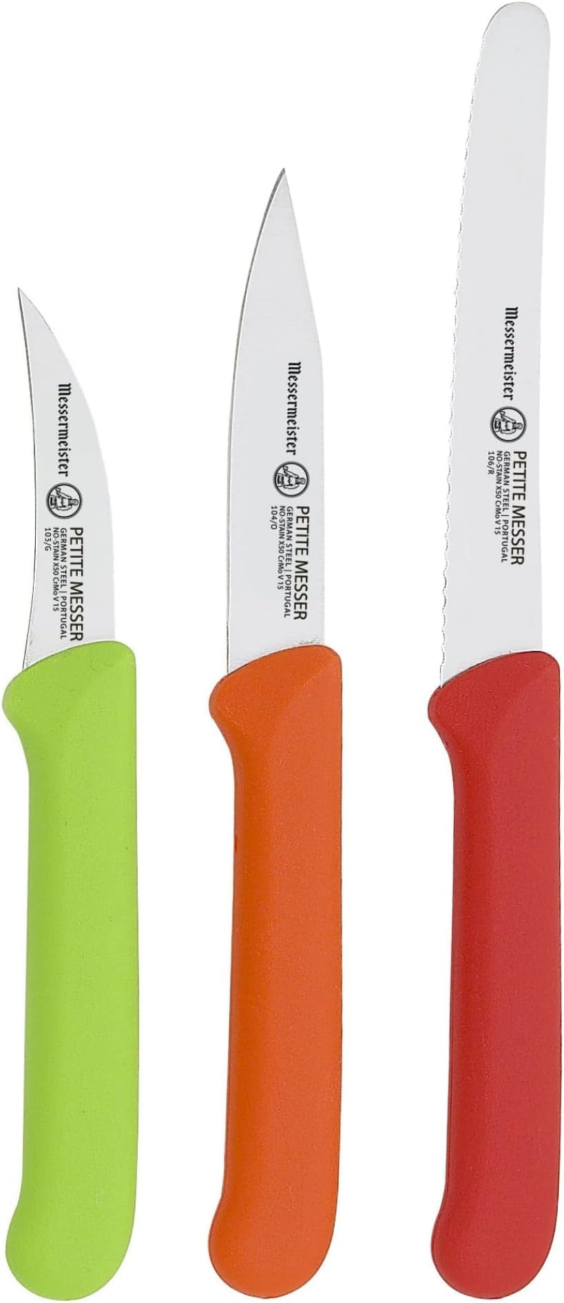 Paring Knife Set German Steel, 3-Piece, Multicolor