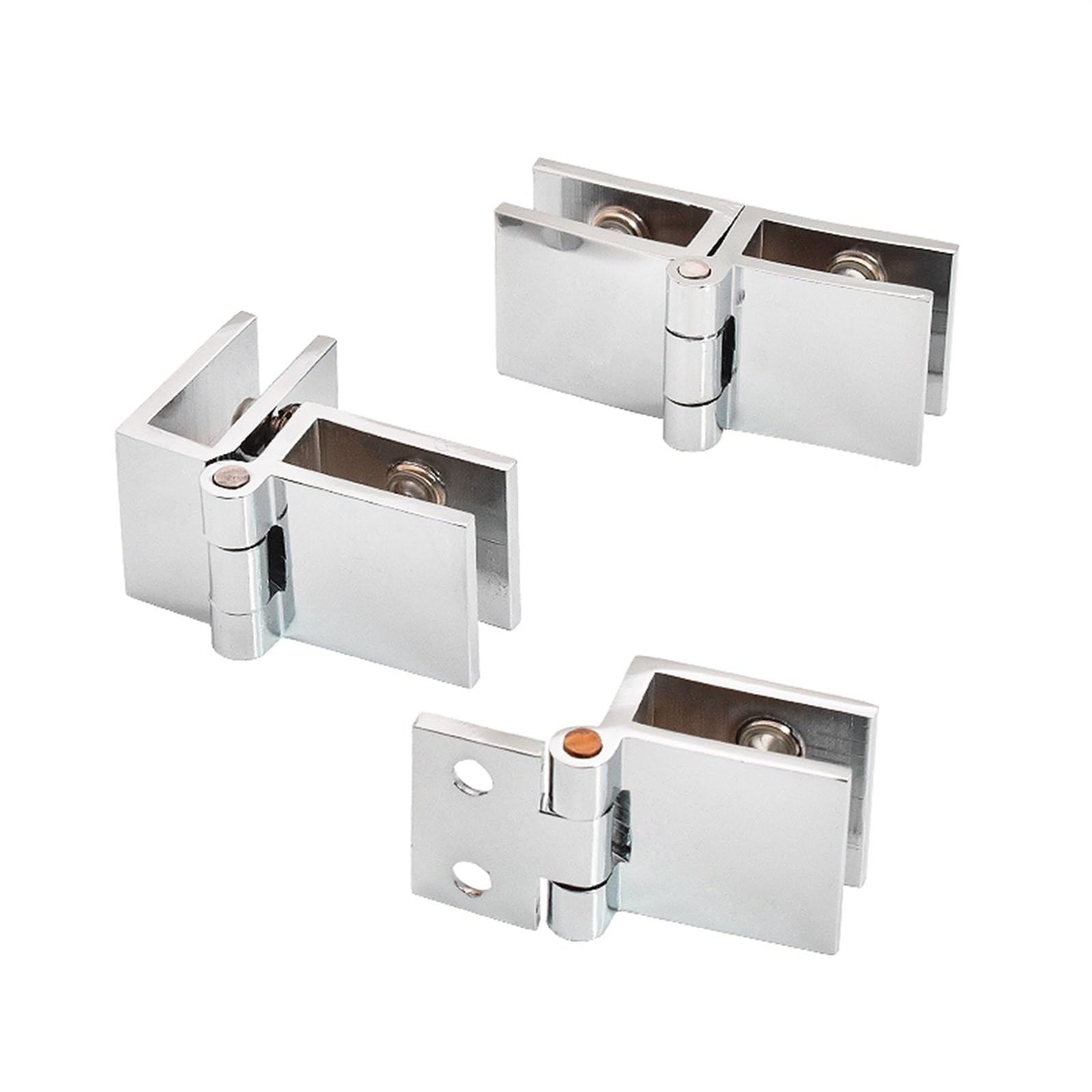 Nvsfzgiyg 90 Degree Zinc Alloy Glass Clamp 5-8Mm Bilateral Clip 90 180 Degree Door Hinge For Showcase Wine Cabinet Support Connector Hardware 1Pcs(90 Degree)