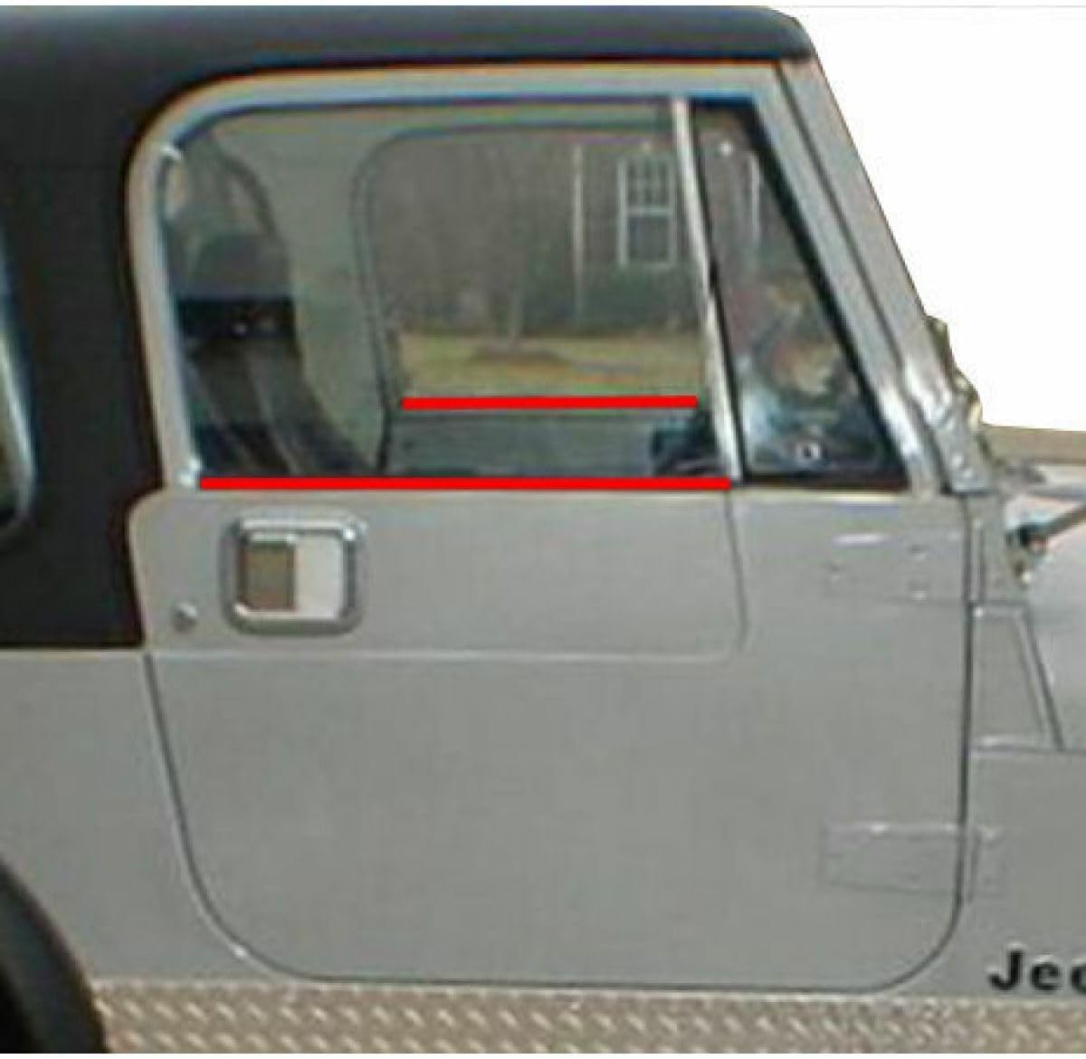 4pcs Window Sweeps Kit W/Moveable Vent 4pc Felts for Jeep for CJ5 1968-1983 for CJ6 1968-1975 for CJ7 1976-1986 for Scrambler 1981-1985 for Wrangler 1987-1995 Cj KD2008