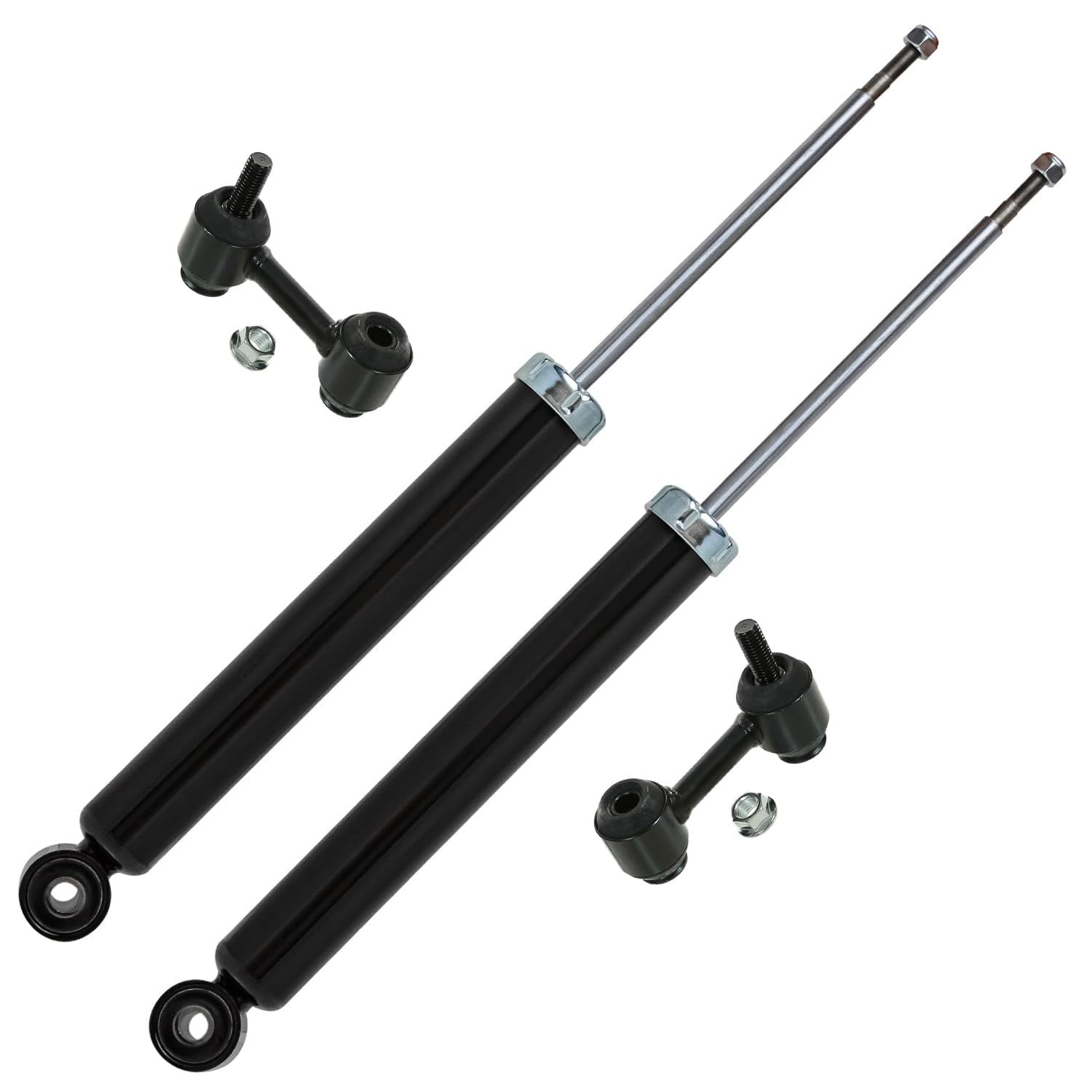Detroit Axle - Rear 4pc Shock Absorbers Kit for 2011-2017 Buick Regal | 2010-2016 LaCrosse, 2014-2019 Chevrolet Impala, 2013-2015 Malibu, 2 Shock Absorbers Assembly 2 Sway Bar Links Replacement
