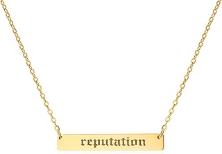 Reputation Necklace All too well 1989 Anti-Hero Lover Singer Signature Necklace Music Lover Gifts Inspired Fan (reputation-G)