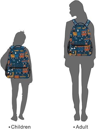 Miniatura 9 de Monster Truck Car - Mochila escolar para niños, niñas, mochila escolar para escuela primaria, mochila de viaje, Steam Train, Mochilas Daypack