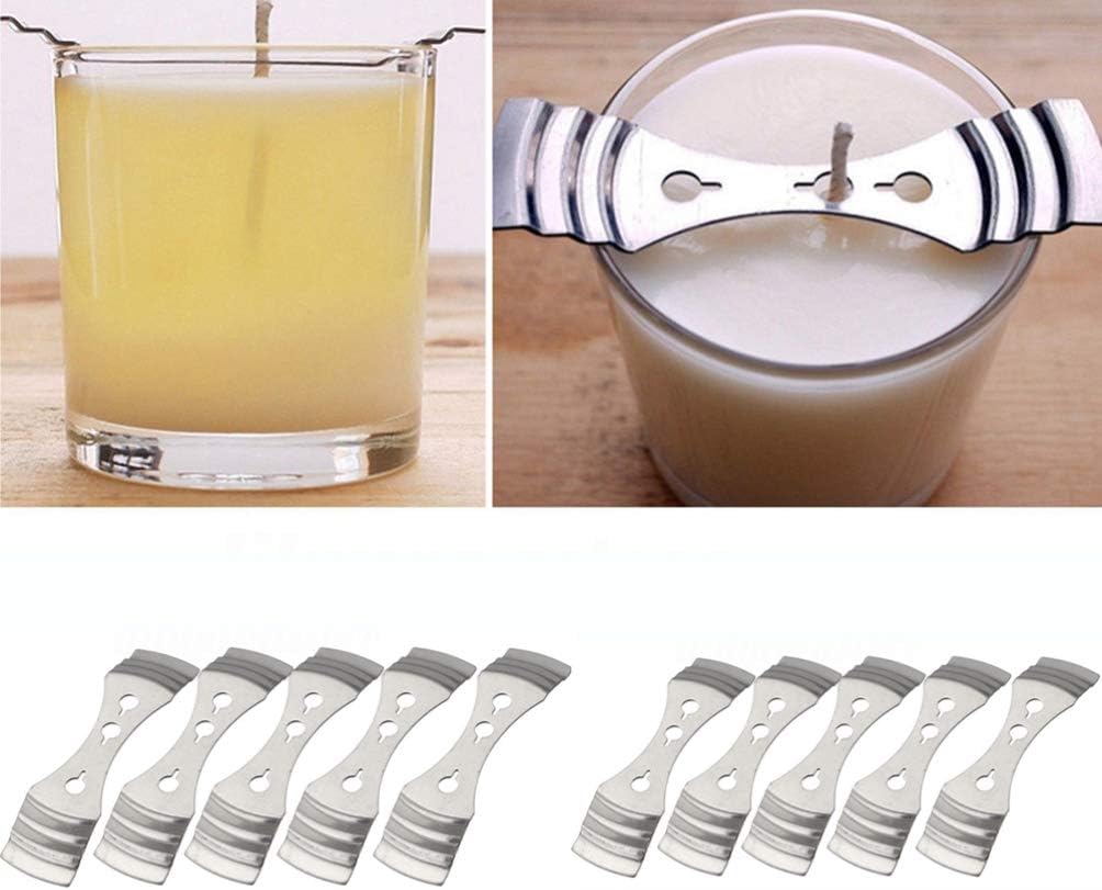 MobestechMetal Wick Centering Clip for DIY Candle Making 8 Pieces