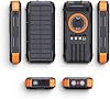 FC-20 Solar Powerbank 20000 mAh, 22.5W PD Hızlı Şarj, Kablosuz Şarj, El Kranklı Şarj, LED Fener, Pusula, Çoklu Kablolu Taşınabilir Güç Bankası