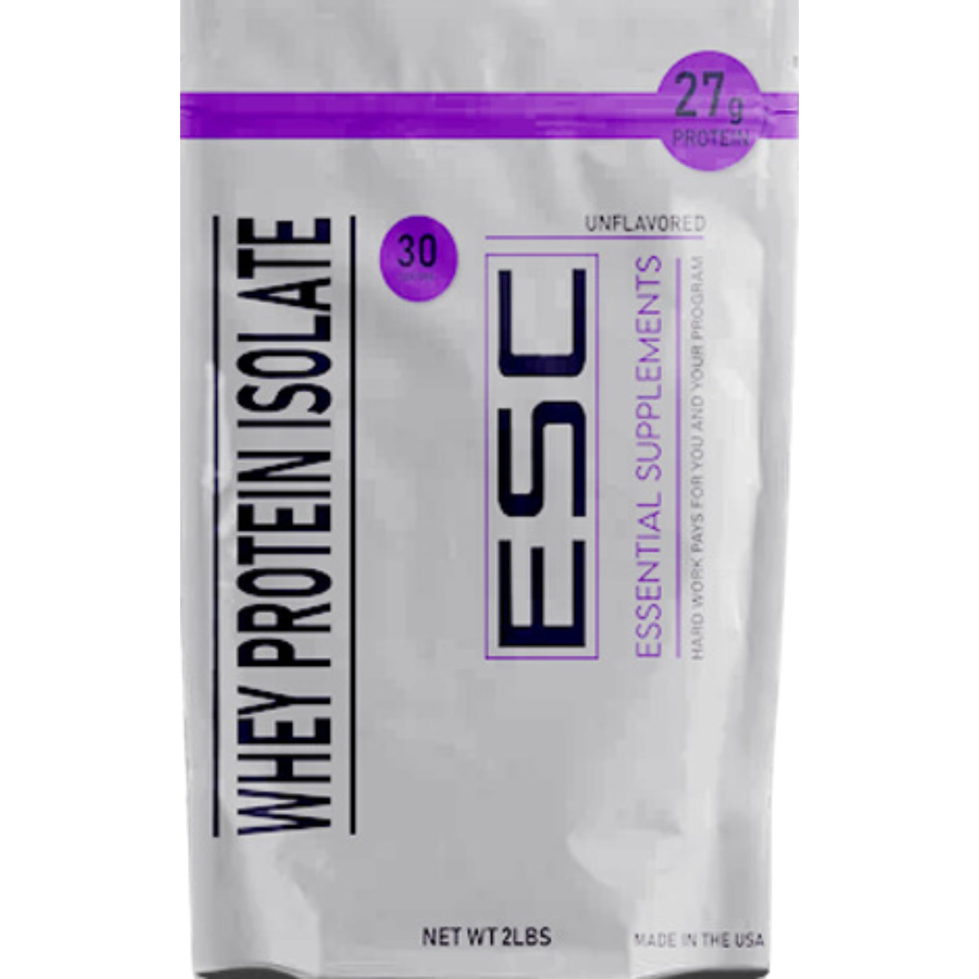 Pure Unflavored Whey Protein Isolate - 27g Protein per Serving - Versatile All-Purpose Protein Supplement