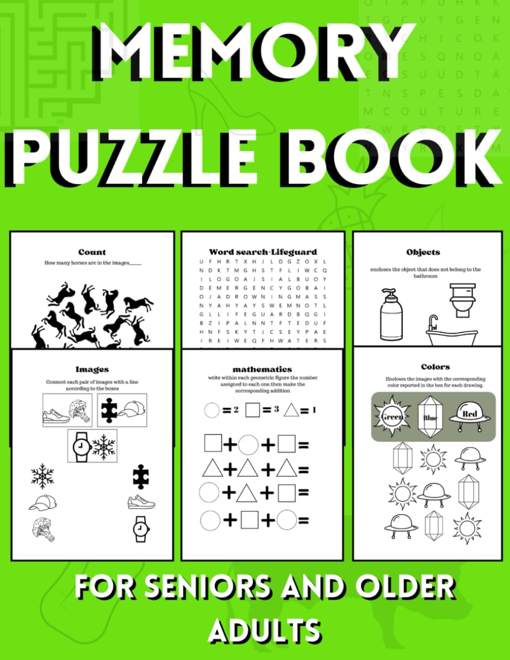 Memory puzzles book for seniors with dementia, activity book for older adults with dementia, alzheimer´s and memory loss: Large print puzzles and ... (Memory books for seniors with dementia)