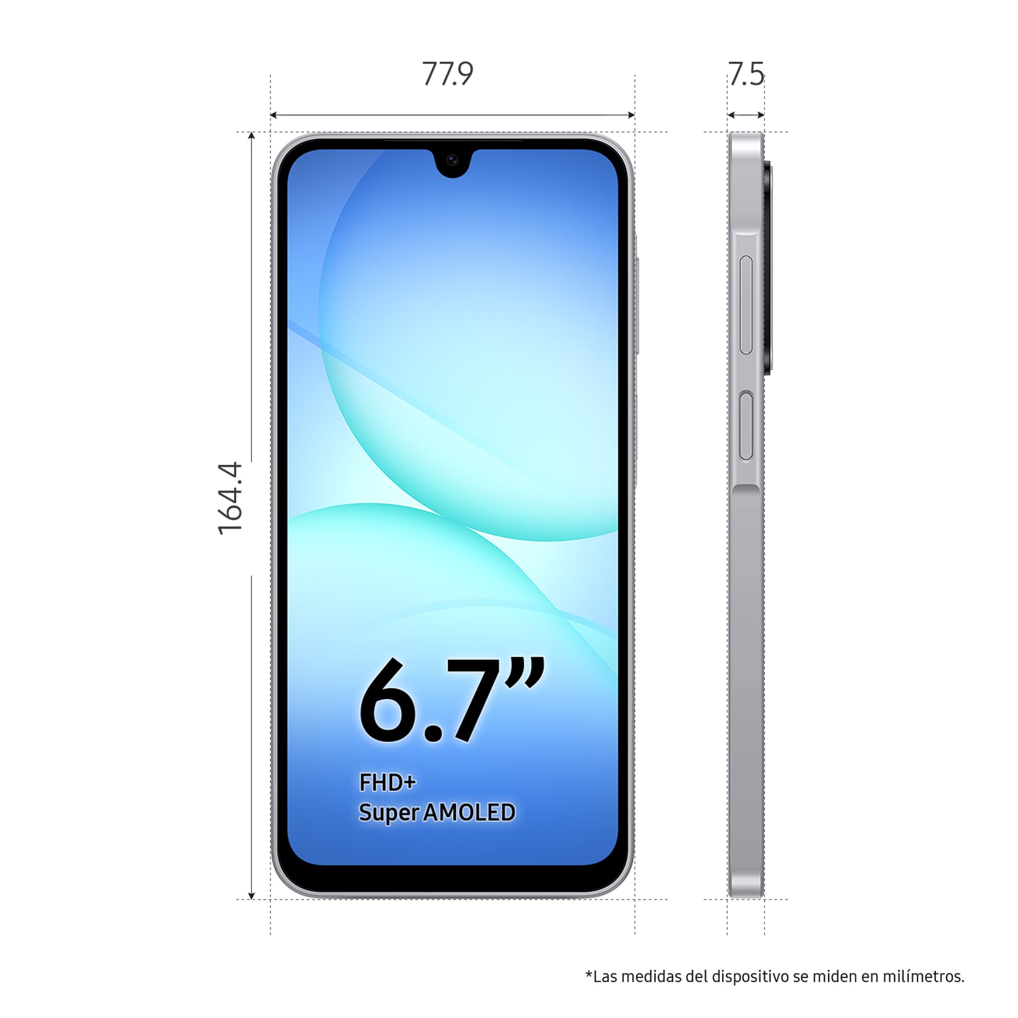 Samsung Galaxy A17 5G 256 Go – Téléphone portable AI, cadre fin de 7,5 mm, grand écran, appareil photo 50 MP, 4 Go de RAM, batterie 5000 mAh, gris, garantie fabricant 3 ans + 1 an supplémentaire