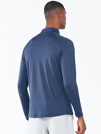 NORTHYARD Men's Quarter Zip Pullover Athletic Running 1/4 Zip Long Sleeve Pullovers Quick Dry Lightweight Tennis Gym Shirts