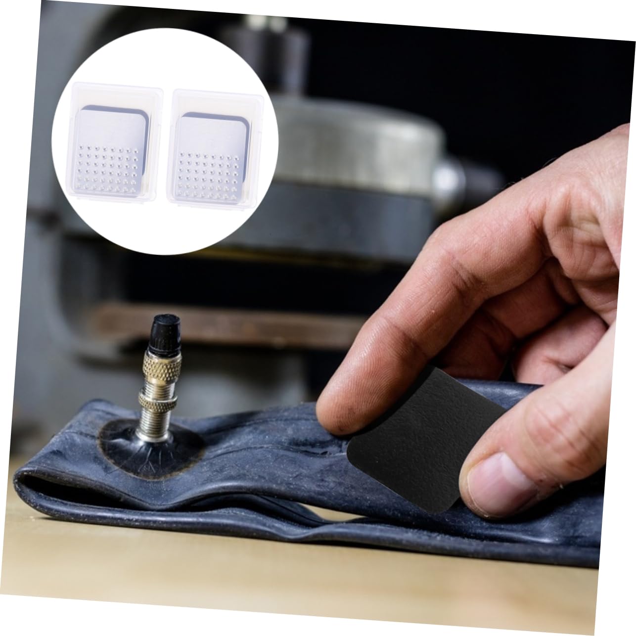 Healifty Easiest Tire Repair Kit Self-Adhesive Patch Rasp Tool for Bike Tube Repair