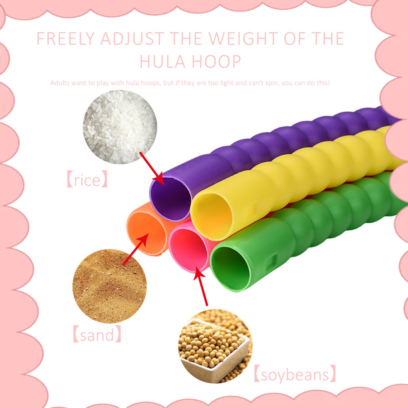 Hula Hoop Reifen Kinder Zweiteiliges Set,Abnehmbar,Aus Kunststoff,Unisex Hullahub Reifen FüR Kinder Geeignet FüR Fitness,Hula Hoop Reifen,Sport Und Gymnastik,Geeignet FüR Kinder Ab 4 Jahren.