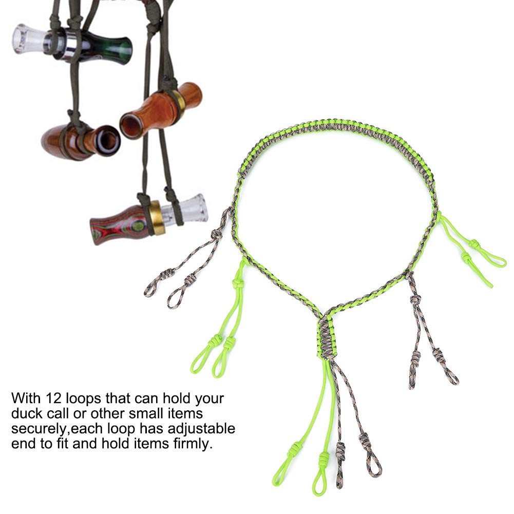 Gavigain Cor per Chiamata per Anatre, Collana da Caccia Cor con Fischietto per chiamate in Oca Intrecciato Porta Cor Portatile rego ILE Collana in Paracord per Uccelli