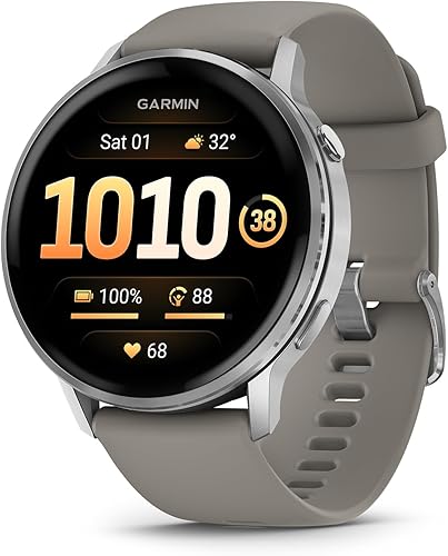 Garmin Venu 4, 1.772 in, reloj inteligente GPS avanzado de salud y fitness, pantalla brillante y colorida, linterna incorporada, 12 días de duración